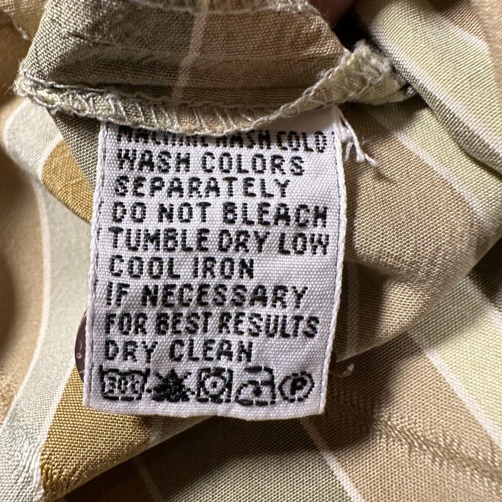 Tommy Bahama Shirt Men Size L Striped Hawaiian Tropical Short Sleeve 100% Silk - Picture 8 of 11